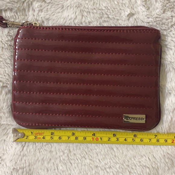 Express Maroon Sparkle Wristlet & Pink Card Holder - Picture 6 of 14